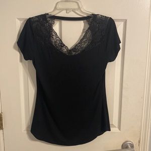Black lace blouse